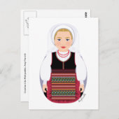 Kroatische Lika Blonde matryoshka Postkarte (Vorne/Hinten)