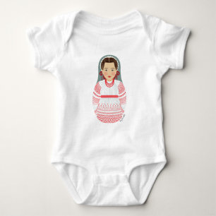 Kroatische Matryoshka Baby Bodysuit Strampler
