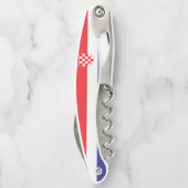 Kroatische Nationalflagge Patriotische Geschenke Kellnermesser (Rückseite)