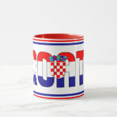 Kroatische Nationalflagge Patriotischer Kaffee Tasse (Zentrum)