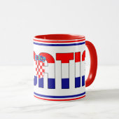 Kroatische Nationalflagge Patriotischer Kaffee Tasse (VorderseiteRechts)