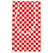 Kroatische Rot-Weiß-Schachbretter Kleine Geschenktüte (Vorderseite)