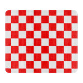 Kroatische Rot-Weiße Schachbretter Schneidebrett (Vorderseite)