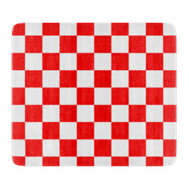 Kroatische Rot-Weiße Schachbretter Schneidebrett