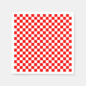 Kroatische Rote Schachbretter Modernes geometrisch Serviette (Vorderseite)