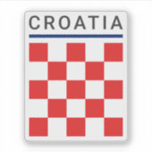 Kroatische Schachbrett Aufkleber (Vorderseite)