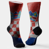 Kroatische Seidenflagge Socken (Gewinkelt)