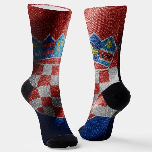 Kroatische Seidenflagge Socken (Gewinkelt)
