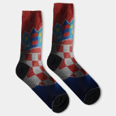 Kroatische Seidenflagge Socken (Rechts)