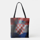 Kroatische Seidenflagge Tasche (Rückseite)