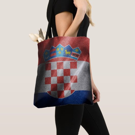 Kroatische Seidenflagge Tasche (Von Nahem)