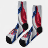 Kroatische Seidenstruktur Socken (Linkes Detail)