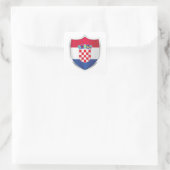 Kroatische Silberschildflagge Quadratischer Aufkleber (Tasche)