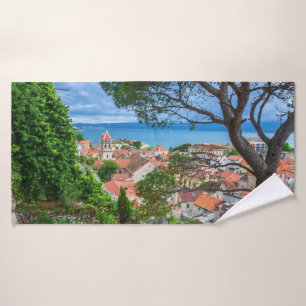 Kroatische Stadt Omis. Badhandtuch Set