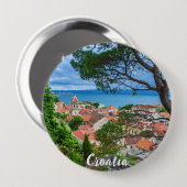 Kroatische Stadt Omis Button (Vorne & Hinten)
