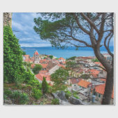 Kroatische Stadt Omis Geschenkpapier (Flach)
