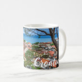 Kroatische Stadt Omis Kaffeetasse (VorderseiteRechts)