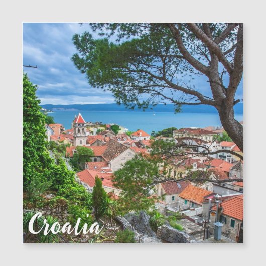 Kroatische Stadt Omis. Magnetkarte (Vorderseite)
