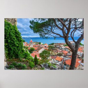 Kroatische Stadt Omis Poster