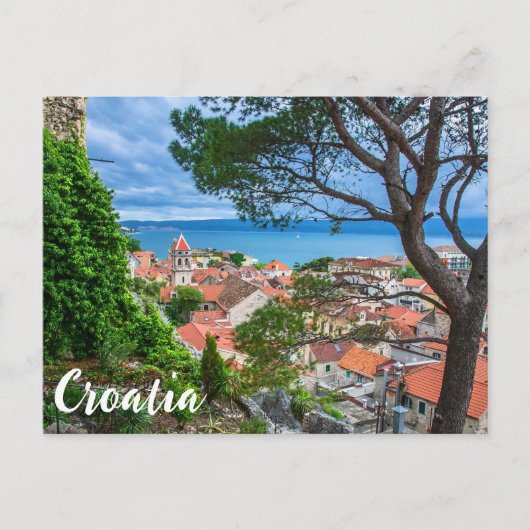 Kroatische Stadt Omis Postkarte (Vorderseite)