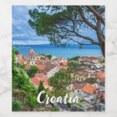 Kroatische Stadt Omis Weinetikett (Einzelnes Label)