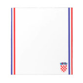 Kroatische Streifenflagge Notizblock (Vorderseite)