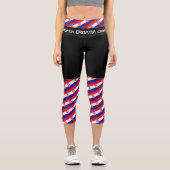 Kroatische und kroatische Flaggenmode, Fitness Capri Leggings (Vorderseite)
