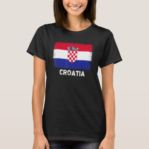 Kroatische Völker Vintage kroatische Flagge T-Shirt