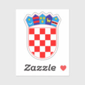 Kroatische Wappen Aufkleber (Blatt)