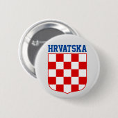 Kroatische Wappen Button (Vorne & Hinten)