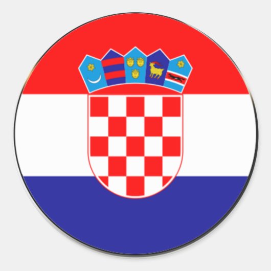 Kroatische Wappen | Hrvatski grab Runder Aufkleber (Vorderseite)