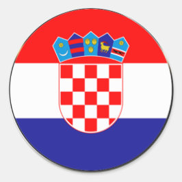 Kroatische Wappen | Hrvatski grab Runder Aufkleber