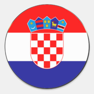 Kroatische Wappen   Hrvatski grab Runder Aufkleber
