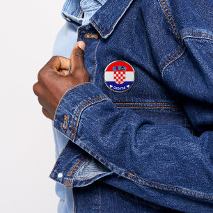 Kroatische Wappen   Hrvatski grab w/Text Button