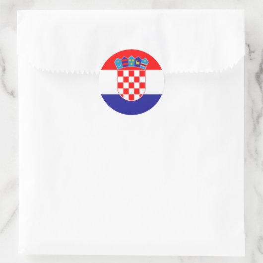 Kroatische Wappen Hrvatski Grb Classic Round S Runder Aufkleber (Tasche)