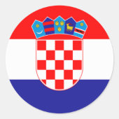 Kroatische Wappen Hrvatski Grb Classic Round S Runder Aufkleber (Vorderseite)