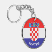 Kroatische Wappen mit Text, Hrvatski grb Schlüsselanhänger (Vorderseite links)