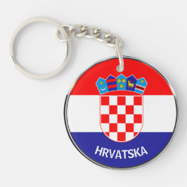 Kroatische Wappen mit Text, Hrvatski grb Schlüsselanhänger