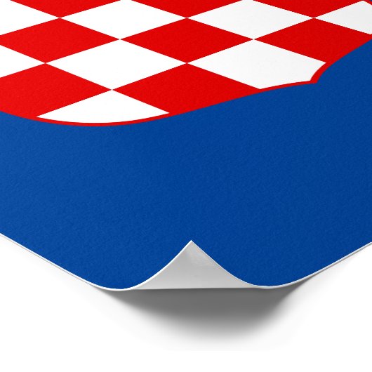 Kroatische Wappen Poster (Ecke)