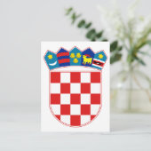 Kroatische Wappen Postkarte (Stehend Vorderseite)