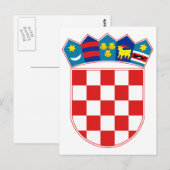 Kroatische Wappen Postkarte (Vorne/Hinten)