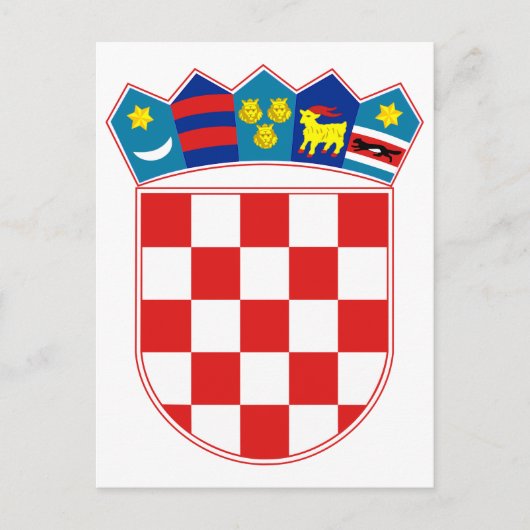 Kroatische Wappen Postkarte (Vorderseite)