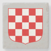 Kroatische Wappen Steinuntersetzer (Vorderseite)
