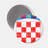 Kroatische Wappendecke Magnet (Vorderseite/Rückseite)