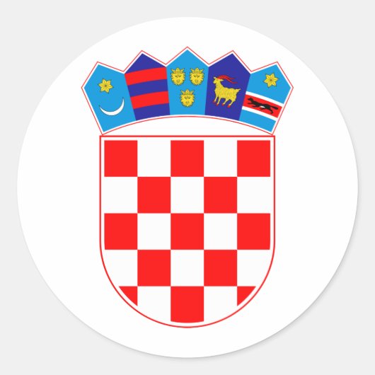 Kroatische Wappendecke Runder Aufkleber (Vorderseite)