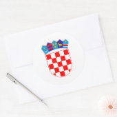 Kroatische Wappenküste, Kroatien Runder Aufkleber (Umschlag)