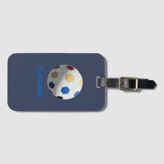 Kroatischer Fußball Gepäckanhänger (Vorderseite (Horizontal))