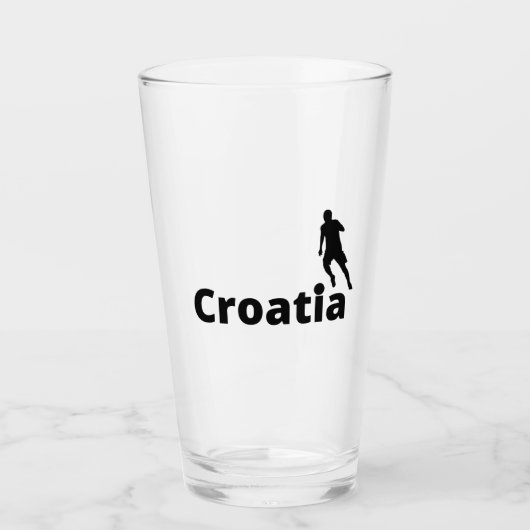 Kroatischer Fußball Glas (Vorderseite)