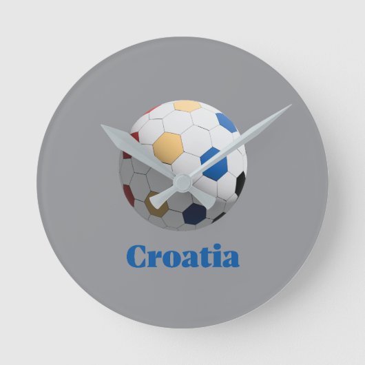 Kroatischer Fußball Runde Wanduhr (Vorderseite)