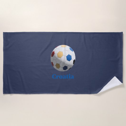 Kroatischer Fußball Strandtuch (Vorderseite)